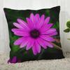 Purple Flower Pattern Decorative Pillowcase Car Sofa Square Cushion Pillowcase