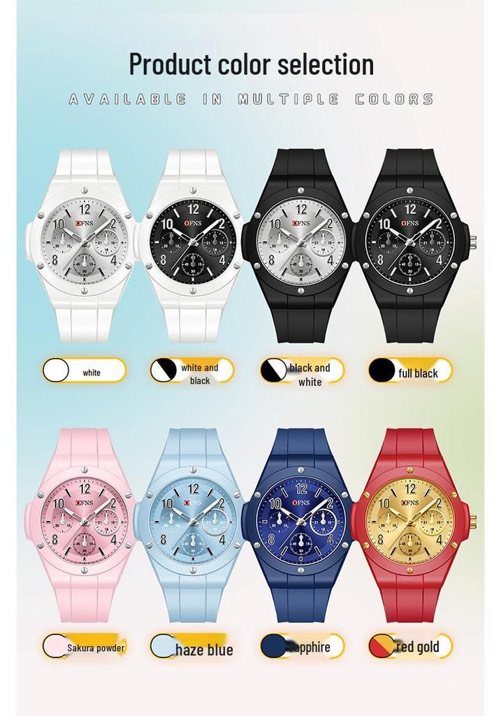 Oufanni Unisex High School Waterproof Quartz Watch for Students - Luminous, Ideal for Exams