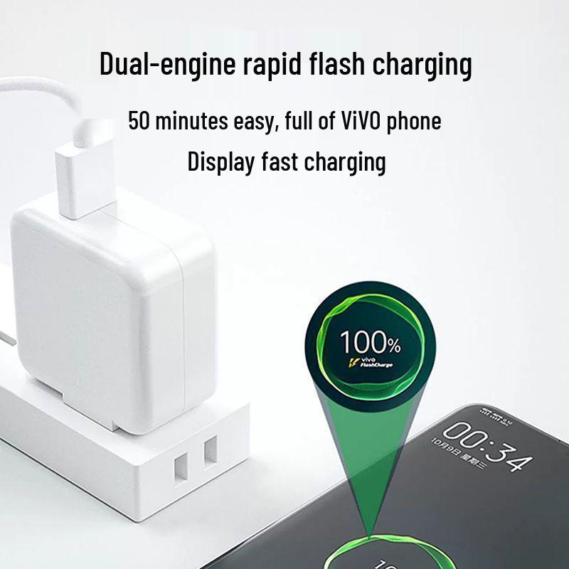 Dual-Engine Fast Charging Cable for Vivo Android: Compatible with X7, X9, X20, X21, Y66, Y67, Z1