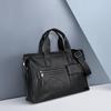 Men's Casual Genuine Leather Briefcase: Fashionable Cowhide Laptop Bag and Large Capacity Business Messenger Handbag