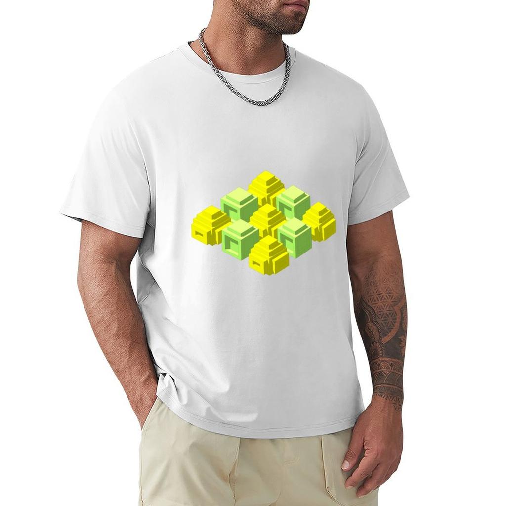 Isometric Cubes 3x3 0009 Tshirt High Elasticity Sports Tshirt