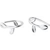 New Arrival Fashion Jewelry Ear Hook 925 Sterling Silver Sweet Leaves Sprout Leaf Simple Women Popular Earrings