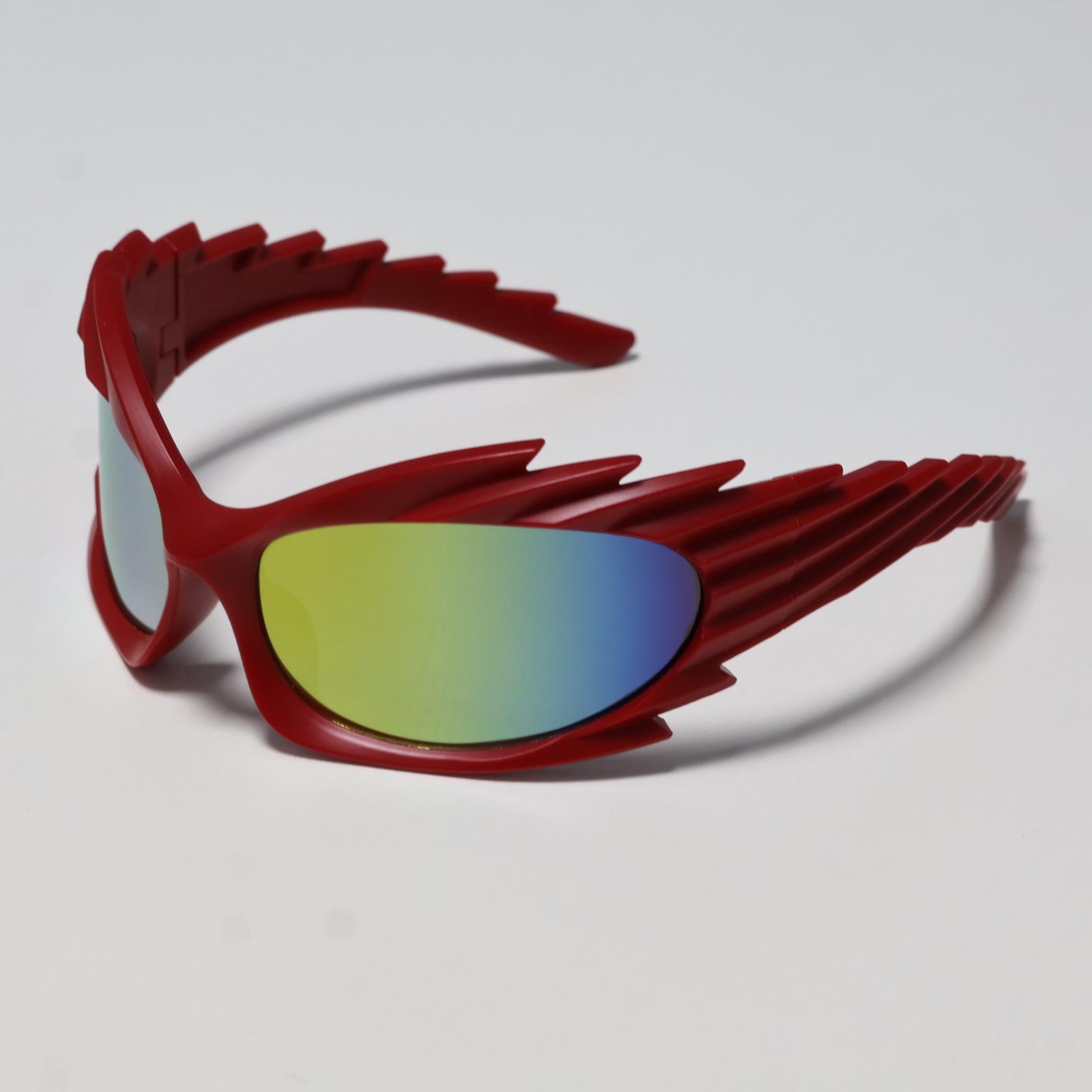 Y2K Windproof Cycling Sports Sunglasses - Irregular Shape, Sun Protection, Unisex