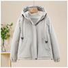 Wind down cotton clothes hooded drawstring sweater jacket women's loose down thickened casual jacket jacket