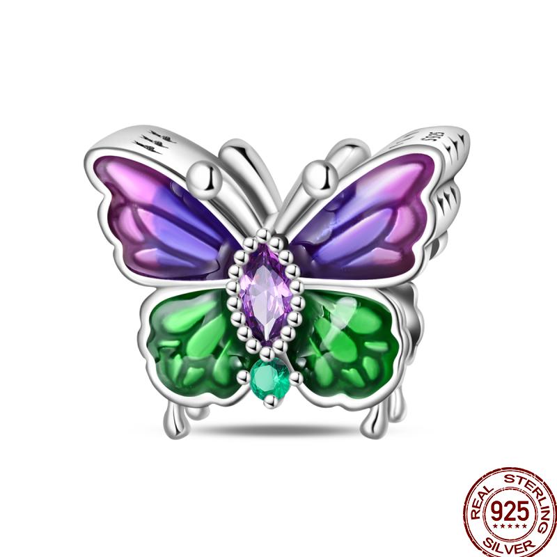 Spring Butterfly Collection Copper Sunflower Bear Butterfly Colorful Beads Suitable Fit 3Mm Original Bracelet