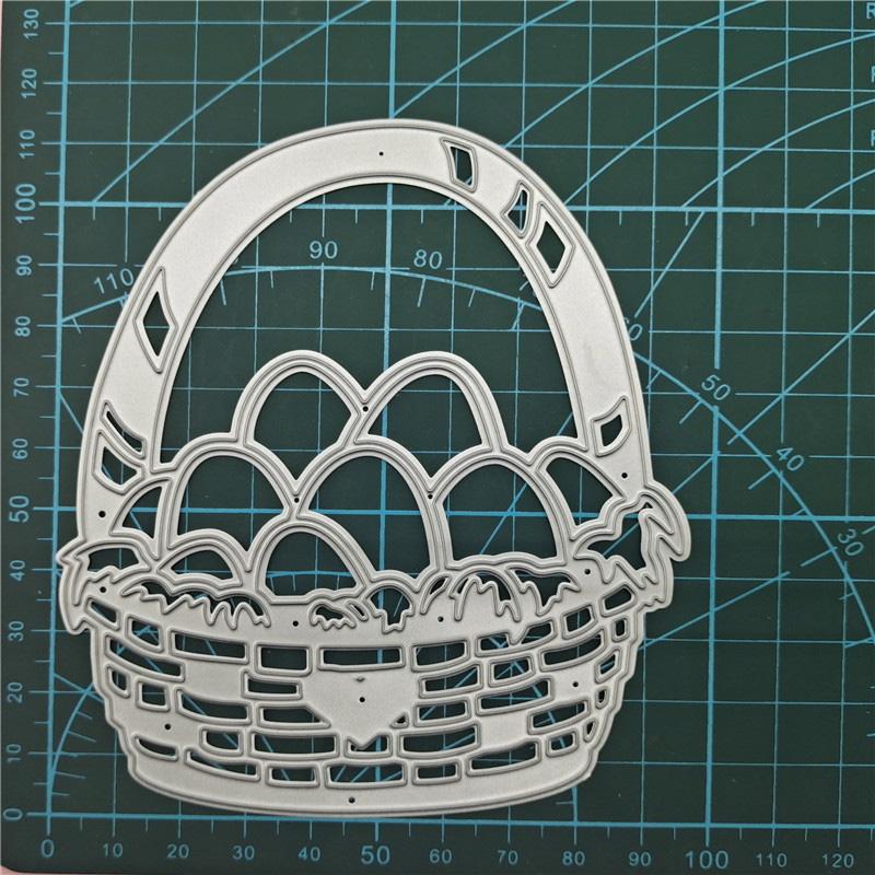 AIUII Set Fustella Metallica Pasqua Coniglio Ghirlanda 80x102mm - Stencil Acciaio Per Scrapbooking E Biglietti Fai Da Te