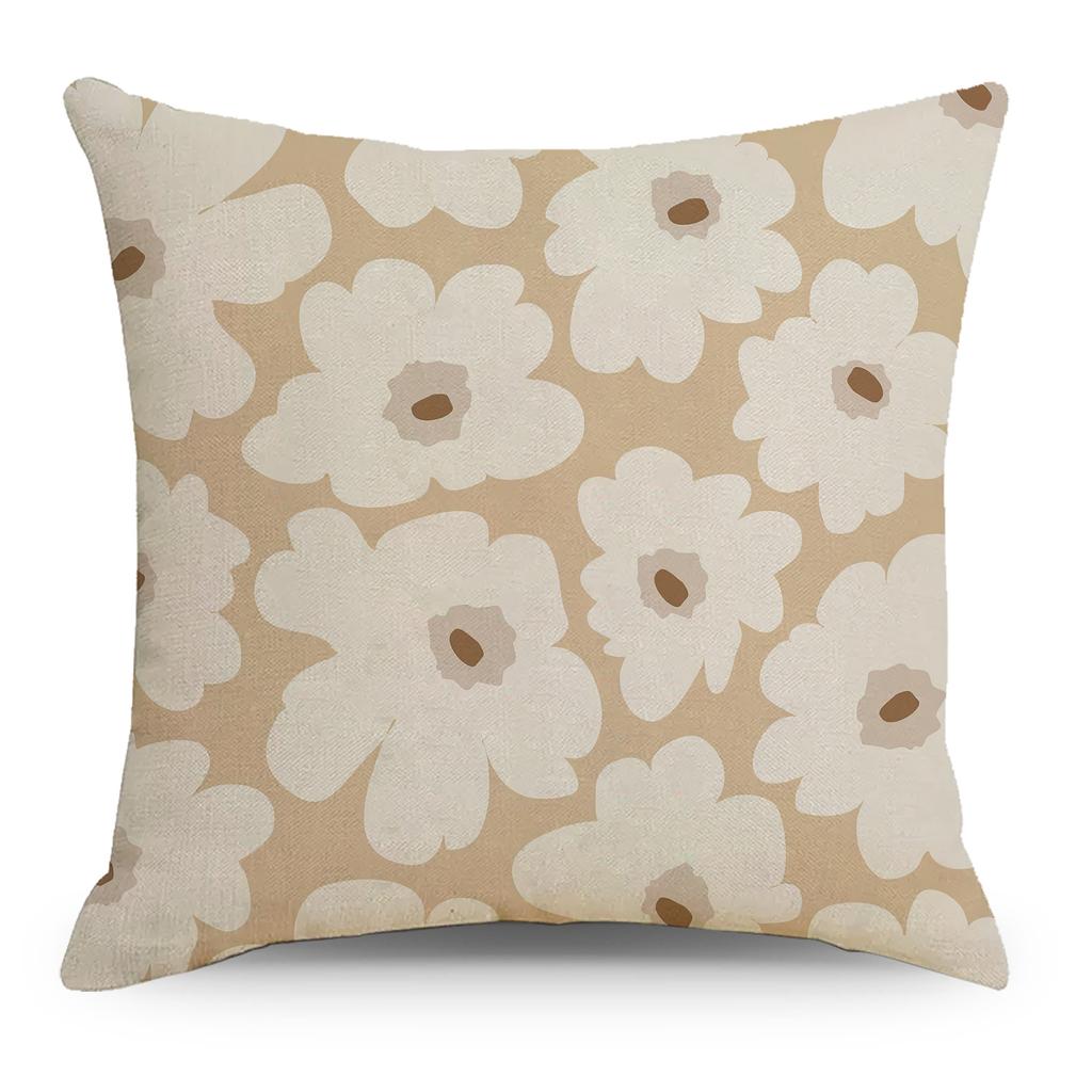 Nordic Abstract Linen Pillowcase Simple Black and White Ins Household Goods Sofa Bedside Car Pillow Cushion Cover