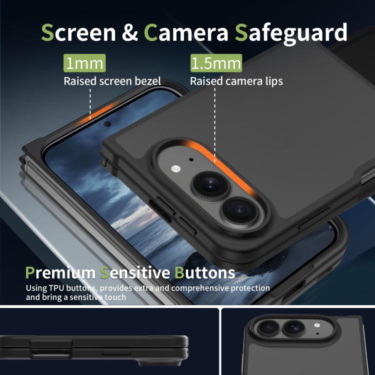 Skin Feel Contrast Color TPU+PC Hybrid Phone Case For iPhone Duo, Shockproof Anti-Scratch Protective Cover