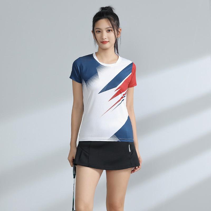 Quick-Dry Badminton Sport Set Men Women Athletic Wear Tennis Volleyball Table Uniform With Number Printing