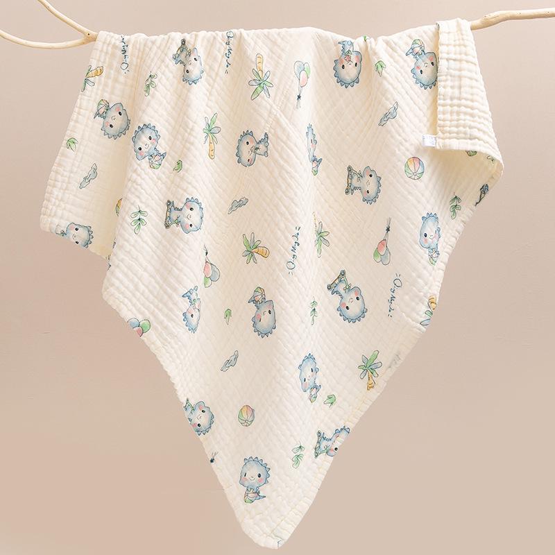 Soft Absorbent Cotton Gauze Baby Bath & Receiving Blanket - Newborn, Four Seasons, Skin-Friendly with Wide Edges Rice Base 0*0