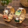 Ladies' Hollow Geometric Square Elastic Bracelet