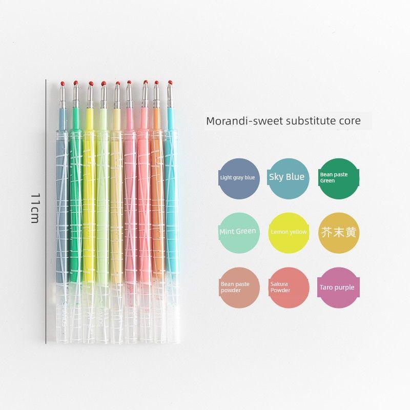

Ручка со свежим прессованием Моранди Ретро Гелевая ручка для студентов Набор цветных ручек для блокнота Офисные принадлежности Subcore-Sweet