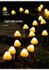 Solar LED Mushroom String Lights with Remote for Outdoors