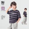 DuoDuoJia Boys' Printed Striped T-Shirt