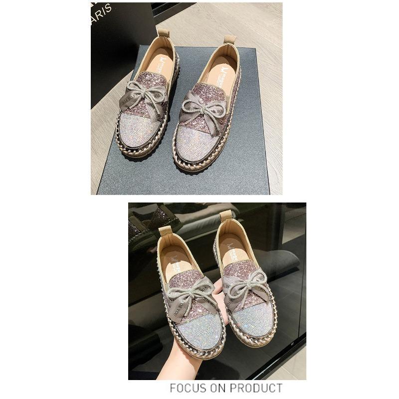 Single Shoe Female 2025 New Casual Bow Student Shoes Large Size