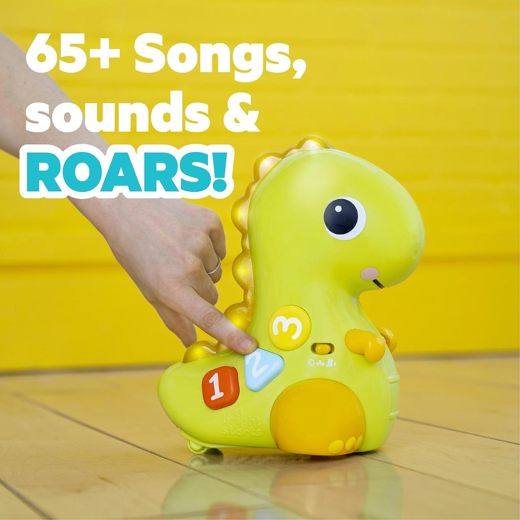 Bright Starts Crawl & Count Go Go Dinosaur [6 Months and Up] Crawling, Chase, Educational Toy, Early Childhood Education, Foreign Language 12506