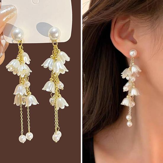 

Элегантные серьги с кисточками из искусственного жемчуга Colorfast Dress Up