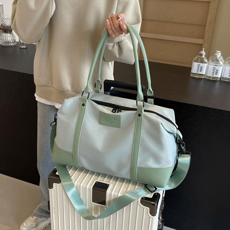 

Fitness bag Women s light business travel storage bag Large capacity portable short-distance travel bag Yoga swimming luggage bag зелений