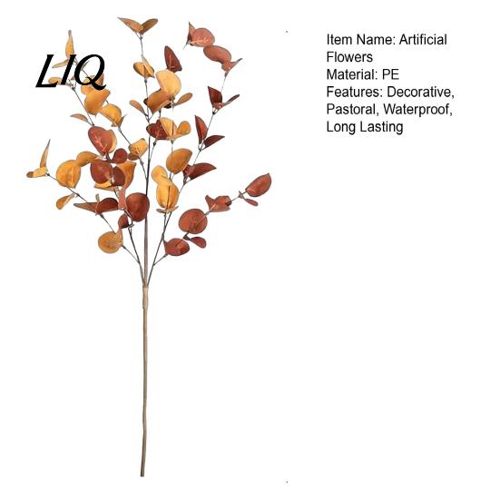 Harvest Season Artificial Foliage Fall Eucalyptus Stems, Leaves, Fake Greenery Branches, Thanksgiving Home Decor Flowers for Wedding Centerpiece
