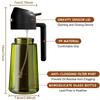 470ML Light-Blocking Dark Oil Sprayer for Cooking 2 In 1 Olive Oil Dispenser Bottle for Kitchen Dark Green Glass Oil Bottle