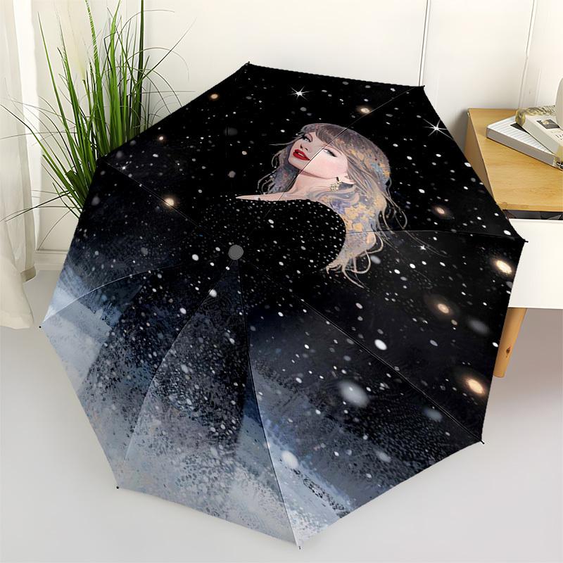 

Taylor Swift Themed Automatic Opening and Closing Umbrella, Compact Travel Umbrella, Lightweight and Portable, Suitable for Beach Commuting
