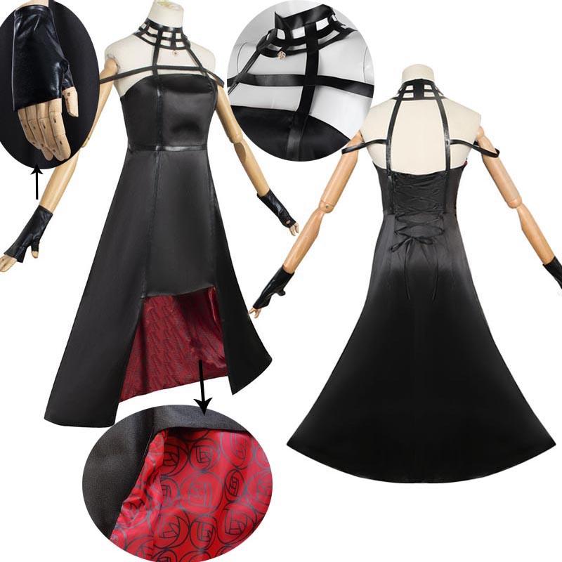 Yor Forger Cosplay Costume Headband  Elastic Thigh Stockings Tights Highs Wig Earrings  Yor Forger Dress Full Set For Comic Con