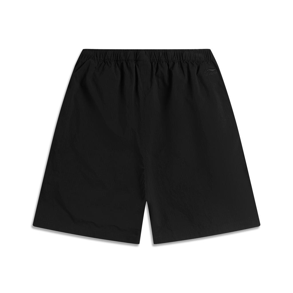 Li-Ning Embroidered Letter Sports Trendy Comfortable Breathable Versatile Loose Casual Shorts Men shorts Black AKSU939-3