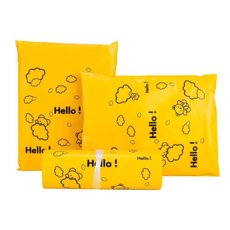 10Pcs  Cute Thank You Pink Letter Express Clothing Bag Women Kid Clothes Online Store Thick Waterproof Shipping Packaging Bag