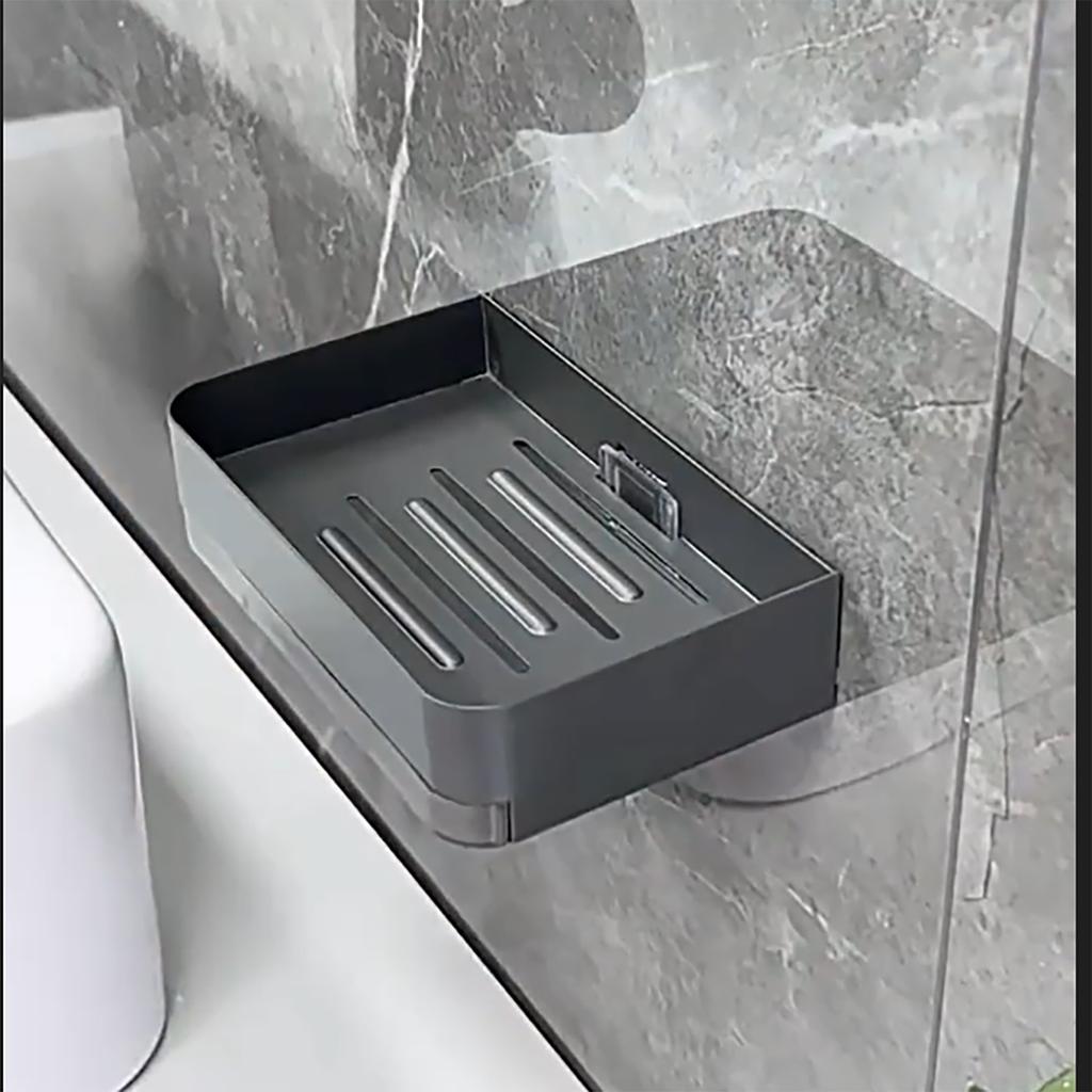Soap Dish Box Stainless Steel Bathroom Shower Storage Soap Tray Mesh Rack Soap Dishes Wall Mounted Drain
