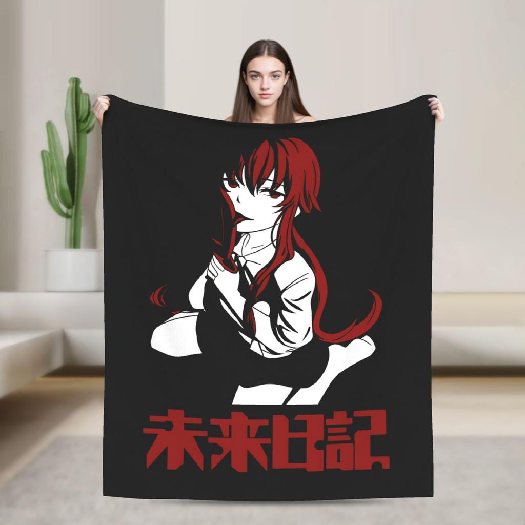 Mirai Nikki Gasai Yuno Super Soft Blankets Plush Throw Blanket Street Trend Couch Chair Flannel Bedspread Sofa Bed Cover