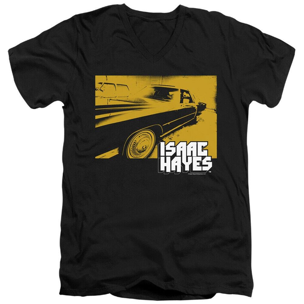 

Isaac Hayes Gold Cadillac V-Neck Adult Unisex T-Shirt