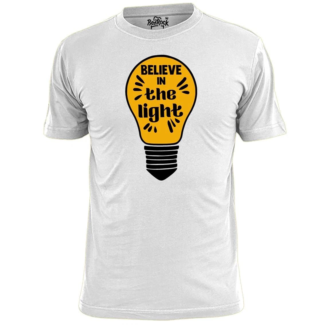 

Mens Believe In Thr Light T shirt Bible Scripture Religion 2XL