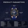 MEGIR Watches for Men Chronograph Fashion Sports Wristwatch Silicone Strap Waterproof Multi-functional Quartz Watch Clock 2095