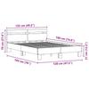 LED Bed Frame with Reclaimed Wood Finish 120 x 190 cm Particleboard