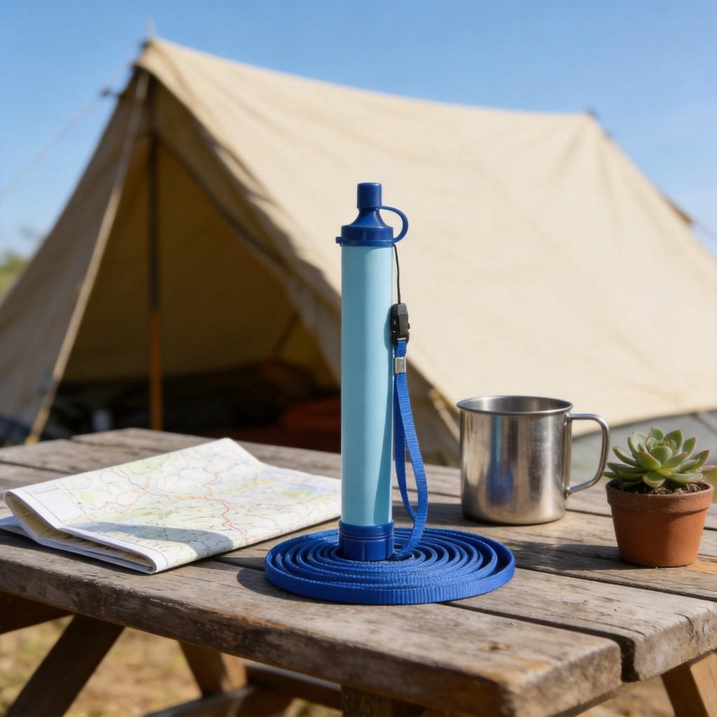 Portable Outdoor Water Filter With Technology For Emergency Survival And Camping Use