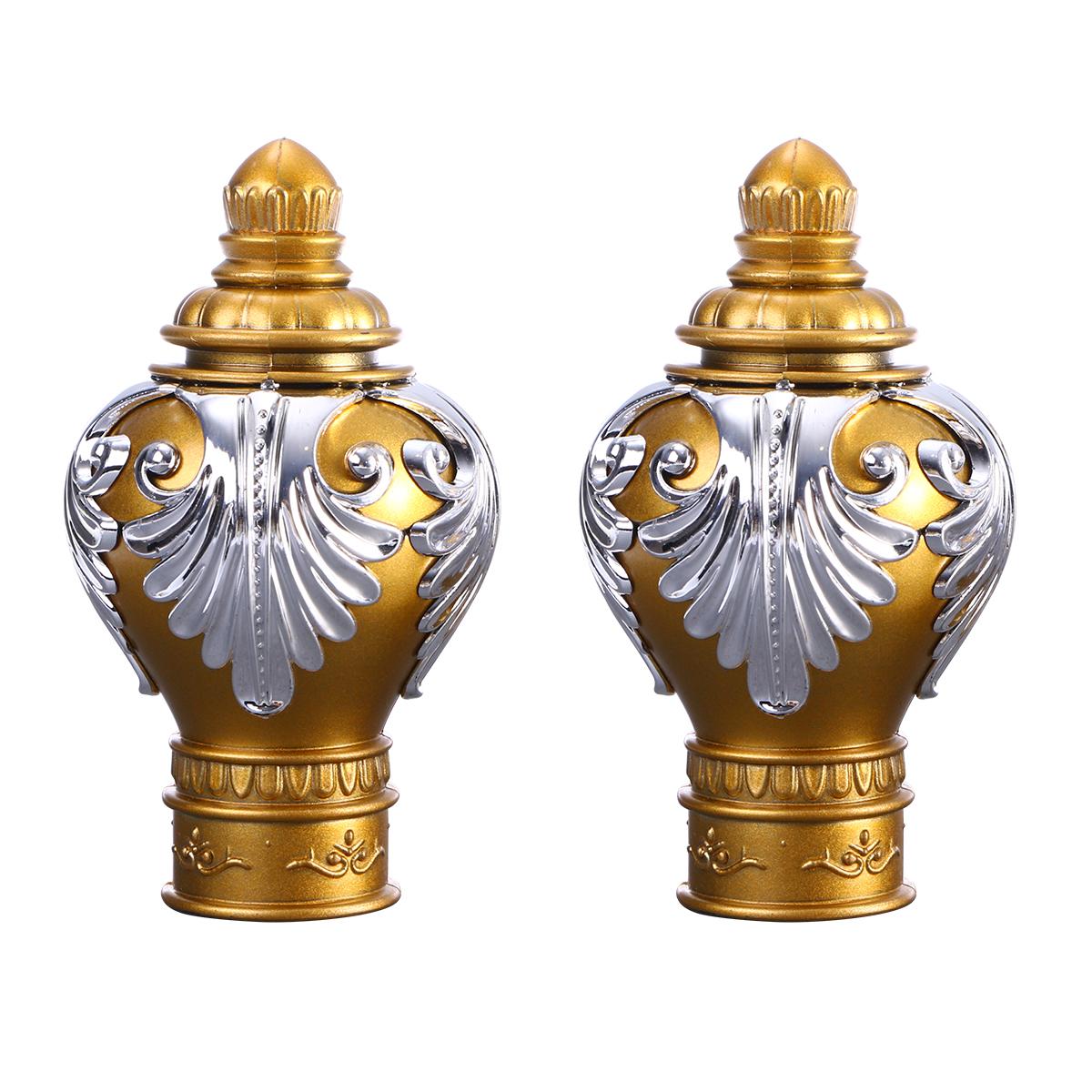

2pcs Rome Pole Curtain Rod End Decoration for Bedroom Living Room 28mm (Gold) золотистый