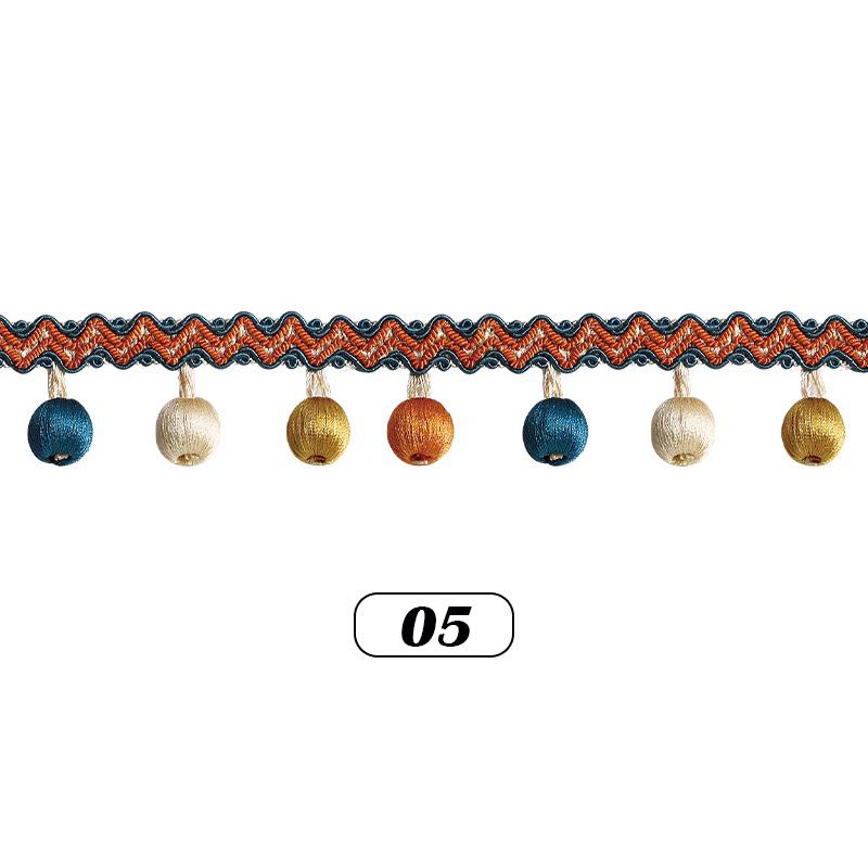 1 Meter Curtain Lace Tassel Pom Pom Ball Fringe Upholstery Ribbon Trim For Diy Sewing Sofa Tablecloth Curtain Decor Accessories