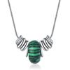 Natural Elegant Crystal Necklace For Women With Geometric Design And Titanium Steel Charm
