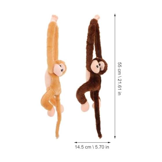 Hanging Monkey Plush Toys, Set of 2, Animal Toys for Kids and Adults, Home Decor