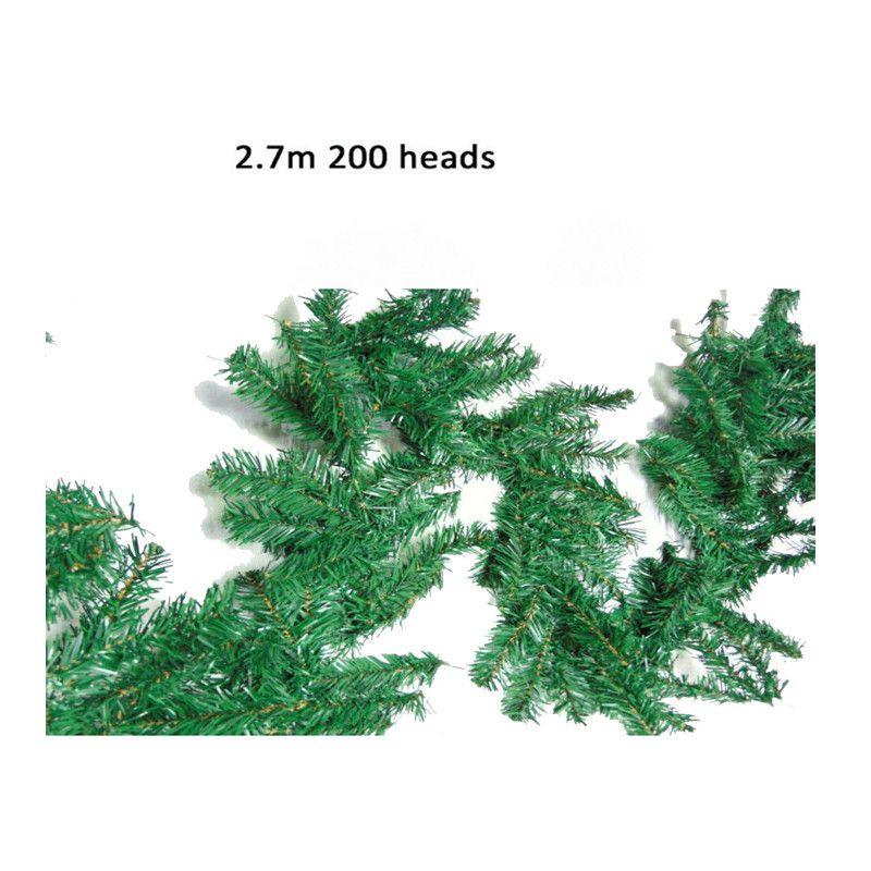 

Искусственная зеленая сосновая еловая рождественская гирлянда венок для дома стены рождественский 27м декор 2.7m-160Heads