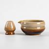Ceramic Matcha Bowl Set Smooth Kiln Discoloration Matcha Whisk Stand Large Capacity High Temperature Resistant Tea Ceremony Tool