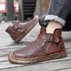 Stivali Alti da Uomo Moda Lusso Stivali in Pelle di Vacchetta Alta Qualità Stivaletti Caviglia Fatti a Mano Retrò per Uomo Stivale Oxford Casual Botas Hombre