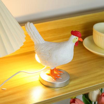 USB Hühnerei Nachtlicht Eierlegendes Huhn Dekorative Lampe Harzstatue Figur Heim Büro Schlafzimmer Schreibtisch Ornament