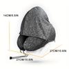 1pc Travel Pillow With Hood 5.5in X 10.6in Comfort Neck Support Memory Foam U-Shaped Pillow Large Blackout Hood For Restful Sleep