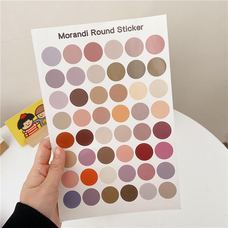 

Colorful Morandi Earth Tone Sealing Stickers: Cute Hand Account & Photo Card Collage Decor