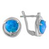 Silver Earrings with Opal 1.567ct (2050599)