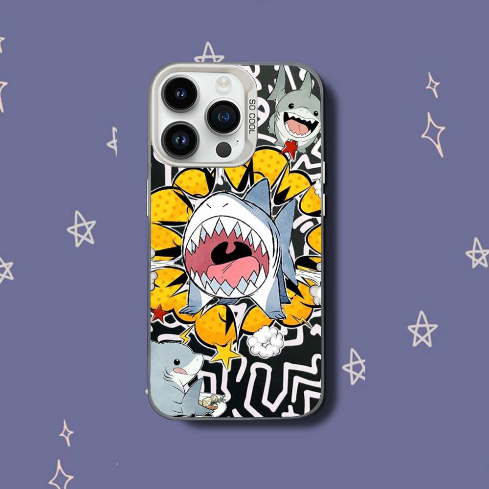 

J-Jeff The L-Land Shark Phone Case For iPhone 17,16,15,14,13,12,11,Pro,XS,Max,Plus,Mini,SE White Candy Matte Shockproof Cover iPhone15