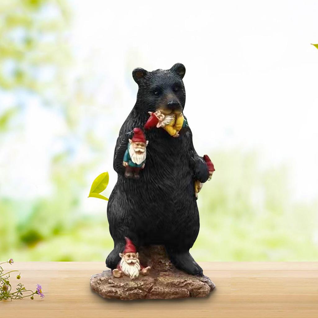 Buy Black Bear and Gnomes Garden Statue Yard Art Lawn Decoration at  affordable prices — free shipping, real reviews with photos — Joom