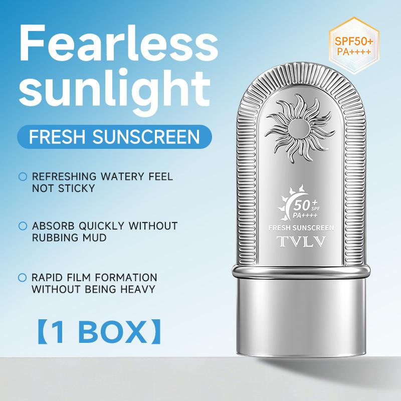 TVLV Sunscreen Lightweight Hydrating Long-Lasting Fast-Absorbing Silver Style