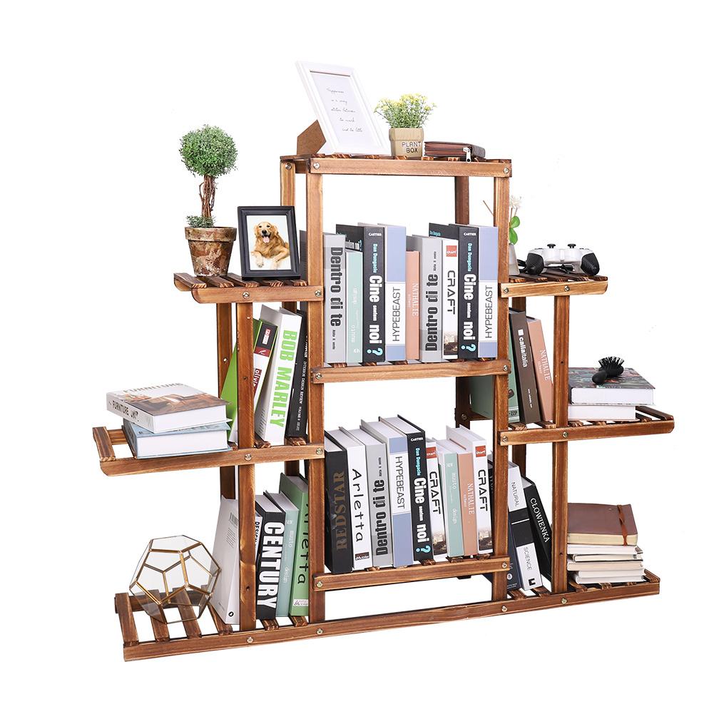 9 Tiers Heavy Duty Wooden Plant Stand Flower Shelf for Indoor Outdoor